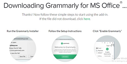 How do i add grammarly to word 2016